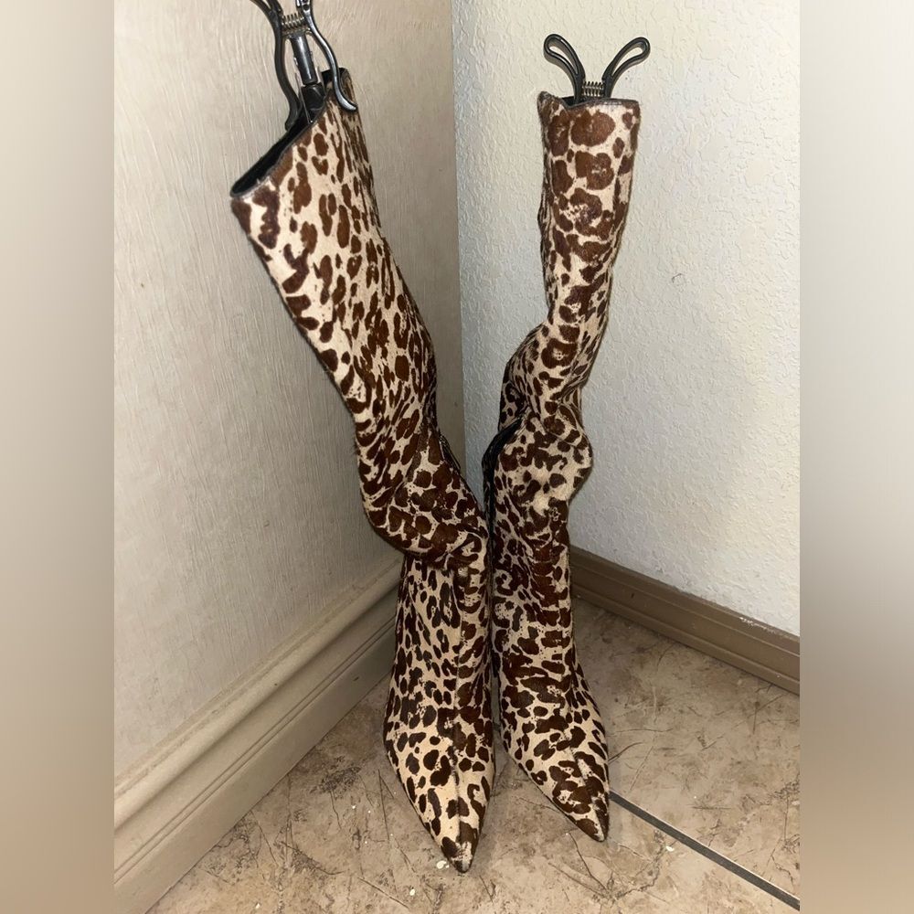 Vince Camuto Leopard/Cheetah Print High Knee Boot… - image 6